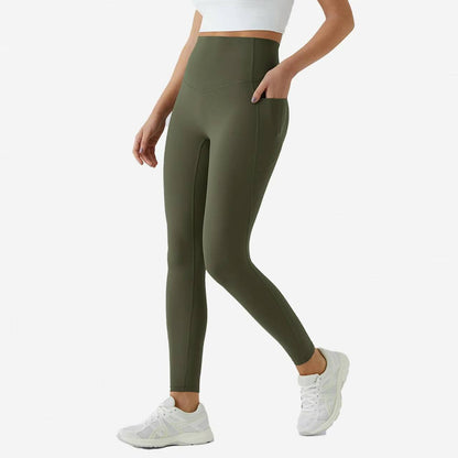 High-Waisted Tummy Control Leggings with Pockets