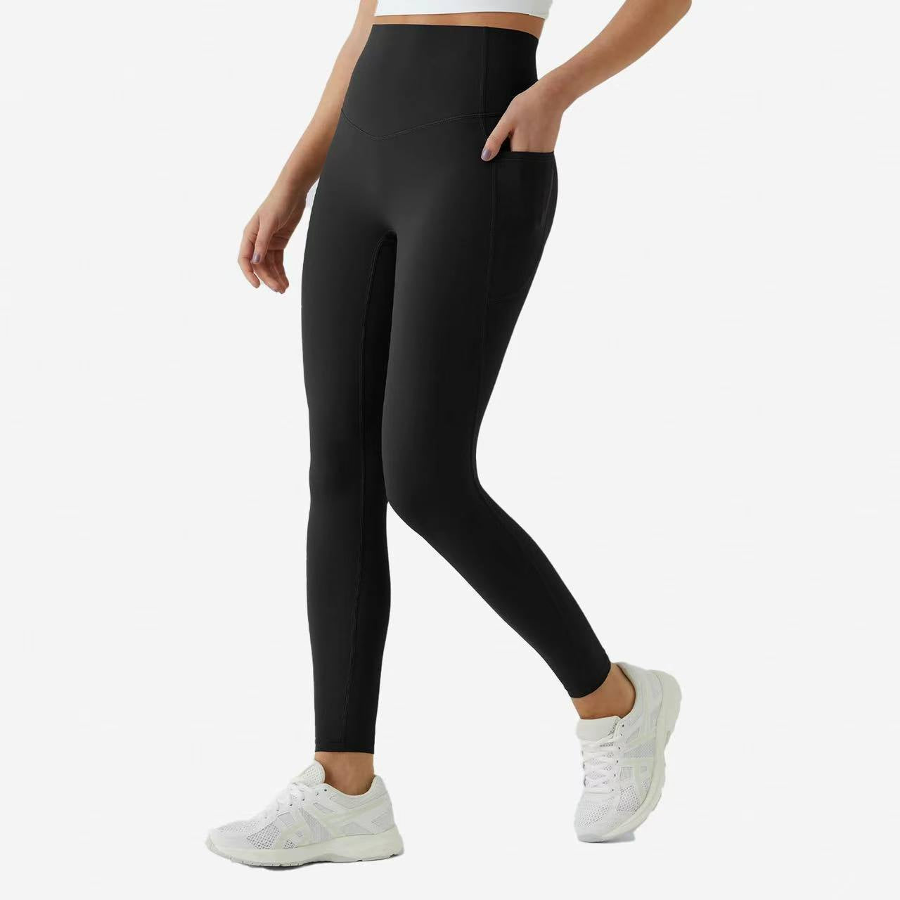 High-Waisted Tummy Control Leggings with Pockets